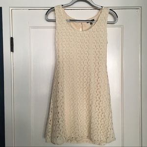 AS U WISH Off White / Cream Lace Dress Size M